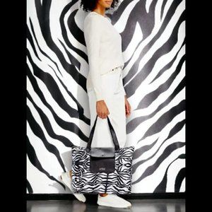 Cavalli Class zebra print tote bag - new